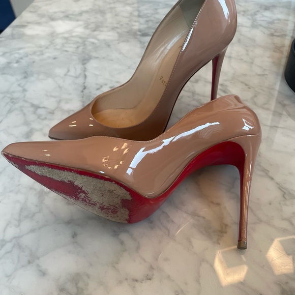 Christian Louboutin Pigalle Follies 100 Patent Nude Size 38 (8) - Picture 2 of 5